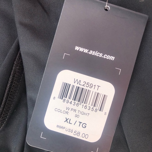 NWT Asics Women’s Running Legging Black XL - Picture 6 of 8